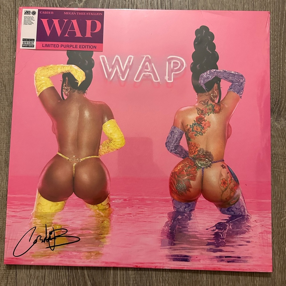 Cardi B & Megan Thee Stallion - WAP "Autographed" Limited Purple Edition Vinyl🍑
